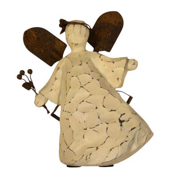 Angel Figurine Garden Shovel Wings Flowers Gardener 7 Inch P Caldwell - Picture 14 of 16